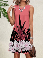 Load image into Gallery viewer, 2025 Summer Women's Dresses Beach Casual Style Sleeveless Dresses Floral Printed Round Neck Dresses Loose With Pockets Dresses