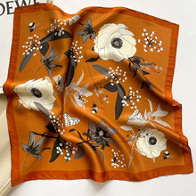 Load image into Gallery viewer, 2025 New 100% Pure Silk Scarf Women Neck Hair Foulard Bandana Square Small Headband Hijab Print Poncho Scarves Pashmina