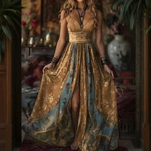 Load image into Gallery viewer, Sexy Spaghetti Strap Long Dress Women Summer Fashion Floral Print Sleeveless Off The Shoulder Strapless Maxi Dresses Elegant