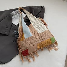 Load image into Gallery viewer, Cute Little Fish Relaxed Knitted Bag 2025 Summer New Commuter Versatile Shoulder Bag Contrasting Cut Out Tote Bag