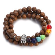 Load image into Gallery viewer, Multilayer Wood Beads Buddha Lotus OM Bracelet Tibetan Buddhist Mala Charm Rosary Bracelet Yoga Wooden For Women Men Jewelry