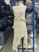 Load image into Gallery viewer, Knitted Irregular Top &amp; Skirts Set Woman 2025 Summer New Sexy Sleeveless Tank Top High Waist Skirts Elegant Chic Outfit