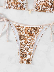 2025 Halter String Triangle Two Piece Bikini Women Swimwear Female Swimsuit Bathers Bathing Swimming Suit Beachwear Summer