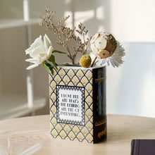 Load image into Gallery viewer, Square Book Ceramic Vase Creative Painted Vase Art Flower Arrangement Accessories Living Room Home Decoration Table Vase
