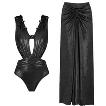 Load image into Gallery viewer, 2Pcs Printed Swimsuit Women Sexy Swimwear New Bikini With Long Skirt Female Biquini Push Up Swim Suit Bodysuit Beachwear CoverUp