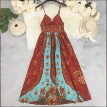 Load image into Gallery viewer, Sexy Spaghetti Strap Long Dress Women Summer Fashion Floral Print Sleeveless Off The Shoulder Strapless Maxi Dresses Elegant