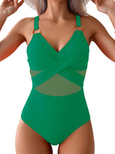 Load image into Gallery viewer, 2026 Plain Ruched Swimsuit Women One Piece Ring Link Swimwear Female Bathers Bathing Swimming Swim Bodysuit Summer Beachwear