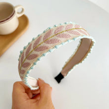 Load image into Gallery viewer, New Fashion Headband For Women Top Bohemia Leaf Embroidery Hairband Girls Spring Turban Hair Accessories