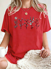 Load image into Gallery viewer, All Kinds Of Beautiful Flowers Printed T-Shirt Women Cotton Loose T Shirts All-Match Summer Clothing Comfortable Y2K Streetwear