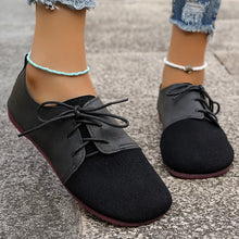 Load image into Gallery viewer, Brown Round Toe Flats Shoes Women 2025 Faux Suede Lace Up Flat Shoes for Woman Plus Size 43 Soft Walking Casual Shoes Female