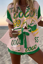 Load image into Gallery viewer, Fashion Print Beach Holiday 2-Piece Set Women Summer Short Sleeve Shirt Top + Wide Legs Short Women's Oversized Two-Piece Outfit