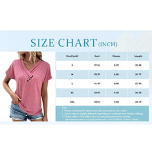 Load image into Gallery viewer, Fashion Women T Shirt Solid Color V Neck Short Sleeve Basic Tops Tee Streetwear Summer Oversized Clothing Female T-Shirts