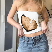 Load image into Gallery viewer, Summer Tube Tops For Women Floral Print Off Shoulder Strapless Bandeau 2000s Aesthetic y2k Clothes