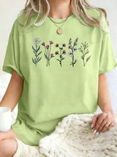 Load image into Gallery viewer, All Kinds Of Beautiful Flowers Printed T-Shirt Women Cotton Loose T Shirts All-Match Summer Clothing Comfortable Y2K Streetwear