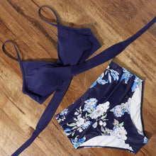 Load image into Gallery viewer, High Waist  Sexy Bikini Set 2024  Biquini Swimwear Women Two Pieces Swimsuit Floral Beachwear V-Neck Bathing Suits Female