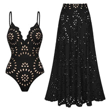 Load image into Gallery viewer, 2Pcs Printed Swimsuit Women Sexy Swimwear New Bikini With Long Skirt Female Biquini Push Up Swim Suit Bodysuit Beachwear CoverUp
