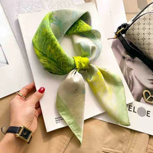 Load image into Gallery viewer, 70cm Leopard Print Silk Square Scarf for Women Satin Shawl Fashion Wraps Neckerchief Female Hair Bands Ribbon Headband Bandana