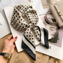 Load image into Gallery viewer, 70cm Leopard Print Silk Square Scarf for Women Satin Shawl Fashion Wraps Neckerchief Female Hair Bands Ribbon Headband Bandana