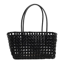Load image into Gallery viewer, Plastic Hollow Weave Bag Countryside Style Large Capacity Beach Tote Bag Bucket Bag Bohemian Style Woman PVC Handbag Summer