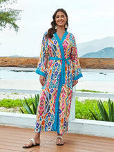 Load image into Gallery viewer, 2026 Women Swimsuit Beach Cover Up dress Sleeve Kaftan Beach Tunic Long Pareos Bikinis Cover ups Summer Robe Plage Beachwear