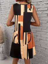 Load image into Gallery viewer, Spring&amp;Summer Women's Geometric Pattern Sleeveless Dress For Summer Vacation,dresses for women summer，Women Bohemia Midi Dresses