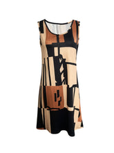 Load image into Gallery viewer, Spring&amp;Summer Women's Geometric Pattern Sleeveless Dress For Summer Vacation,dresses for women summer，Women Bohemia Midi Dresses