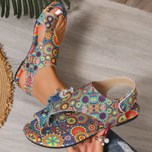 Load image into Gallery viewer, Women Flat Sandals Comfortable Flats Sandals Printed Bohemia Roman Style Shoes for Women Fashion Shoes Sandalias De Mujer
