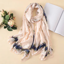 Load image into Gallery viewer, Green Peacock Feather Hijab Summer Beach Pareo Silk Scarf Women Luxury Bandana Soft Long Foulard Femme Designer Bufandas Mujer