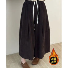 Load image into Gallery viewer, Slimming Effect Corduroy Wide Leg Nine-Tenths Pants Women Casual Style High Waist Polyester Fiber Comfortable Autumn New Arrival