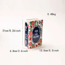 Load image into Gallery viewer, Square Book Ceramic Vase Creative Painted Vase Art Flower Arrangement Accessories Living Room Home Decoration Table Vase