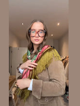 Load image into Gallery viewer, Tassel Floral Women ’s Scarf Large Square Silky Satin Scarf With Olive Fringe Trim Scarf Female 2026 Spring Woman Accessory