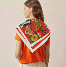Load image into Gallery viewer, 90cm Bohemian Style Twill Silk Scarf Shawl 2024 Brand Square Scarf Women Hijab Luxury Bandana Foulard Neckerchief Head Scarves