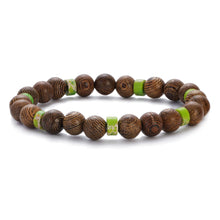 Load image into Gallery viewer, New Classic Natural Wood Beads Bracelets For Women Meditation Prayer Sliver Om Pendant Bracelet Men Wooden Yoga Jewelry