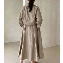 Load image into Gallery viewer, Summer 2 Pieces Women&#39;s Dress Suits Turn-down Short Jacket and Solid Casual Tank Dress Sets Outfits 2024 New Spring