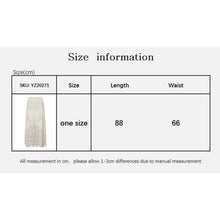 Load image into Gallery viewer, Yiiciovy Summer Lace Flower Beach Skirts Women A-line Maxi Skirt Long Crochet Boho Flowy Skirt for Beach Holiday Outfits