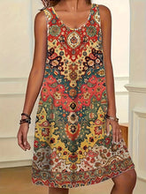 Load image into Gallery viewer, 2025 Summer Women's Dresses Beach Casual Style Sleeveless Dresses Floral Printed Round Neck Dresses Loose With Pockets Dresses