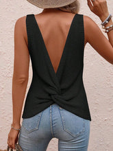 Load image into Gallery viewer, Large Back Cut and Twisted Knitted Sweater Casual Sleeveless Top for Women&#39;s Summer Sweater for Women&#39;s Clothing