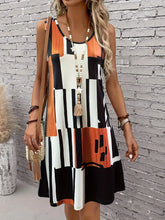 Load image into Gallery viewer, Spring&amp;Summer Women's Geometric Pattern Sleeveless Dress For Summer Vacation,dresses for women summer，Women Bohemia Midi Dresses