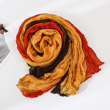 Load image into Gallery viewer, Women's Gradient Color Linen Scarf for Travel Fashionable Versatile Casual Windproof Sand Proof Headscarf Women's Shawl