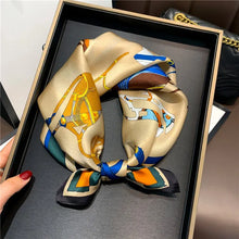 Load image into Gallery viewer, 2025 New 100% Pure Silk Scarf Women Neck Hair Foulard Bandana Square Small Headband Hijab Print Poncho Scarves Pashmina