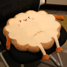 Load image into Gallery viewer, Simulation Bread Toast Cushion Stuffed Memory Foam Sliced Bread Food Pillow Sofa Chair Decor Seat Cushion Cute Student Chair Pad