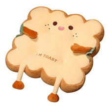 Load image into Gallery viewer, Simulation Bread Toast Cushion Stuffed Memory Foam Sliced Bread Food Pillow Sofa Chair Decor Seat Cushion Cute Student Chair Pad