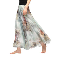 Load image into Gallery viewer, Vintage Bohemian Long Skirts Women Elegant Chiffon Saia Harajuku Beach High Waist Long Skirt Woman Clothes Faldas Tutu Vestidos