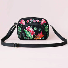 Load image into Gallery viewer, New Small Bag for Mobile Phones, Female Ethnic Style Embroidery Flower Bag, Shoulder Bag, Three-layer Change Bag, Messenger Bag