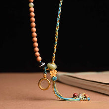 Load image into Gallery viewer, New Old Sandalwood Hand Chain Hand Woven Jade Hand Rope Female Tibetan Gawu Box Thangka Bracelet