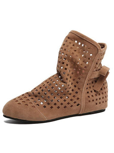 Casual Hollow Bandage Boots Shoes