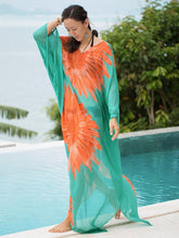 Load image into Gallery viewer, Sunflower Pattern Loose Plus Size Beach Cover-ups