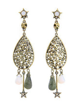 Load image into Gallery viewer, Retro Water Drop National Wind Hollow Long Earrings