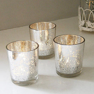 2 color glass candle holder Xmas  Christmas party