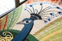 Load image into Gallery viewer, Rustic Style Jacquard Peacock Tassel Throw Blanket